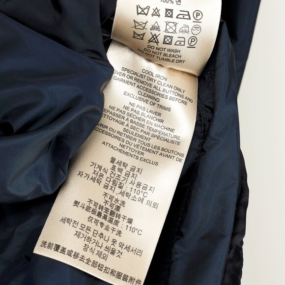 Burberry Brit Navy Double-Breasted Belted Short Rain Coat - Picture 11 of 13